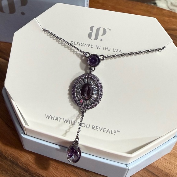 Bomb Party NK36515 She Makes All The Moves Amethyst Necklace NEW - Picture 2 of 6